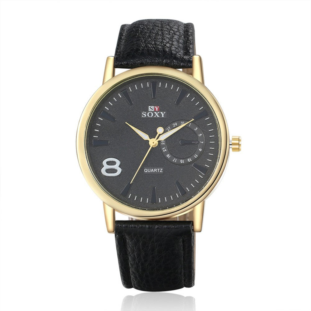 Luxury Quartz Watches Men'S Leather Watches Casual Watches