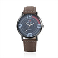 Men'S Watch Fashion Leather Strap Watch Casual Sports Watch
