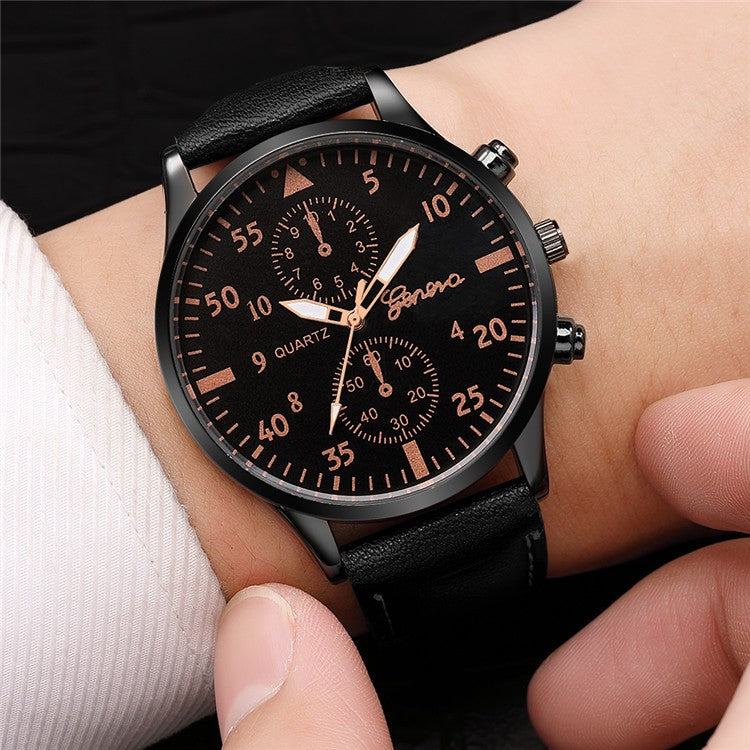 Geneva Men'S Watch Leather Watch